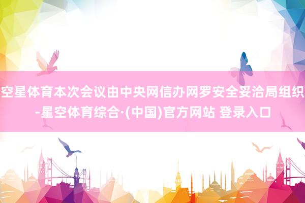 空星体育本次会议由中央网信办网罗安全妥洽局组织-星空体育综合·(中国)官方网站 登录入口